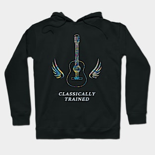 Classically Trained Classical Acoustic Guitar Outline Wings Hoodie